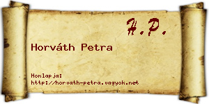 Horváth Petra névjegykártya